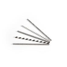 Papieren drinkrietje 20 cm ø 6 mm zwart/wit Productfoto