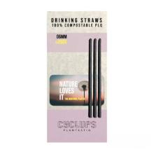 Premium PLQ drinkrietje 23 cm ø 6 mm zwart Productfoto