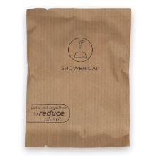PLA shower cap in kraft bag Productfoto