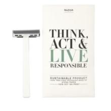 Think, Act & Live scheermes verpakt in een tree-free stone papier Productfoto