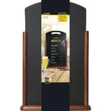 Securit houten tafelkrijtbord XL 54x35x7 cm donkerbruin met handvat Productfoto