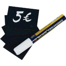 Securit A8 chalkboard tags black packed per 20 including chalk marker, spikes, h product photo