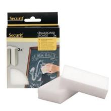Securit chalkboard sponge 6x2.5x10.5 cm white packed per 2 pieces product photo