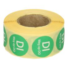Daymark afwasbare sticker Di weg op Do 500 stuks op rol HACCP Productfoto