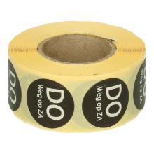 Daymark afwasbare sticker Do weg op Za 500 stuks op rol HACCP Productfoto