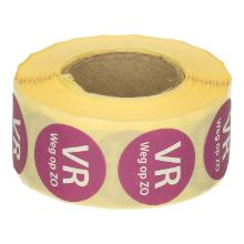 Daymark washable label Vr weg op Zo 500 pieces on a roll HACCP product photo