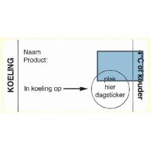 Daymark washable label Koeling 250 pieces on a roll HACCP product photo