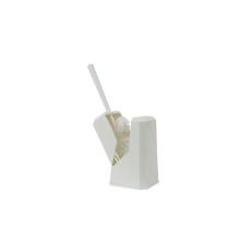 Plastic toiletkit Luxe standing/wall mounted closed with edge cleaner square whi product photo