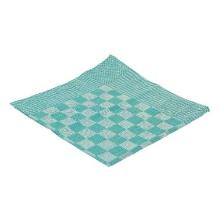 Katoenen thee- en keukendoek 65x65 cm groen/wit Productfoto