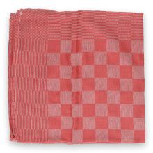 Katoenen thee-en keukendoek 70x70 cm rood/wit Productfoto