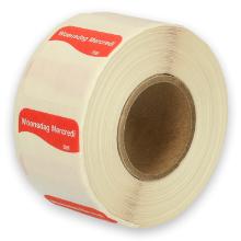 Daymark complete resolvable label Wo zonder weg op 500 pieces on a roll HACCP product photo