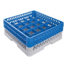 CaterRacks plastic tumbler rack CR25-2A 25-comp. 50x50x18 cm blue/grey product photo
