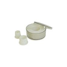 Kunststof stekerdoos rond 9-delig gekarteld ø 2-10 cm wit Productfoto