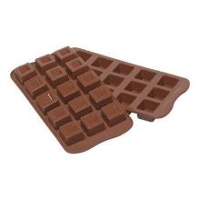 EasyChoc silicone chocolate mold Cubo type A 22x11x2.6 cm brown photo du produit