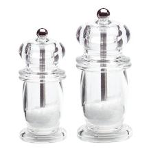 Plastic salt mill 11 cm transparent product photo