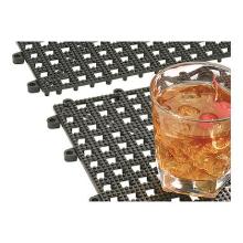 Plastic drip mat for glasses 33x33 cm black connectable product photo
