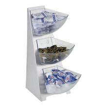 Stainless steel buffet stand+3 plastic bowls 1 litre product photo