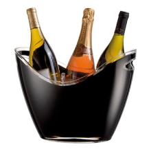 Wine bucket Gondola black with transparent rim for 3 bottles product photo
