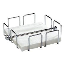 Verchroomde servetdispenser vierkant 14x14 cm zilver Productfoto