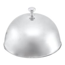 Stainless steel cloche with decorative knob ø 26x14 cm silver product photo
