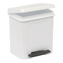 Plastic pedal waste bin without inner bucket 26L white product photo