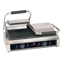 CaterChef RVS contactgrill Duetto Compact gegroefd 3600W Productfoto
