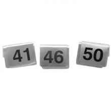 Numéros de table en acier inoxydable 41 à 50 imprimés des deux côtés photo du produit