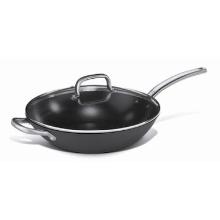 Pujadas stalen wok lichtgewicht met deksel ø 32 cm 4.4L zwart Productfoto