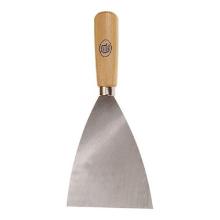 Plate knife steel with wooden handle 10 cm photo du produit