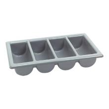 Plastic cutlery tray 1/1 GN 4 sections grey product photo