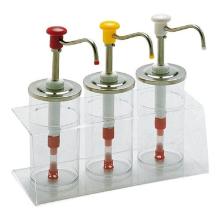 Plexiglas sausbar met RVS deksel 3x95 cl transparant Productfoto