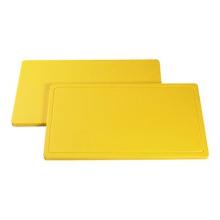 Plastic cutting board with gully 53x32.5x2 cm yellow product photo