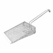 Stainless steel fries scoop with raised edge 20x17 cm silver product photo