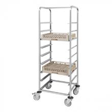 Stainless steel basket transport trolley 9 shelves 171x64x63.3 cm product photo