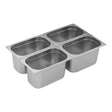 CaterChef stainless steel gastronorm container Heavy Duty 1/4 GN 26.5x16.2x20 cm product photo
