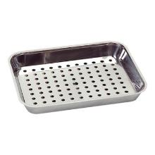 RVS vlees/lekbak met rooster 32x23x5.5 cm zilver Productfoto