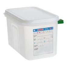 Plastic food box 1/4GN with lid + clip 4.3L transparent product photo