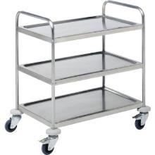 Stainless steel serving trolley 3 trays 84x52x93 cm product photo