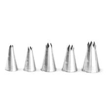 Piping bag nozzles stainless steel notch set of 5 product photo