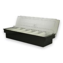 Holder for condiment 6x50 cl + lid black/white product photo