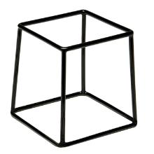Metal / PVC buffet stand Multi 18x18x18 cm black with anti slip coating product photo