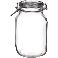 Bormioli Rocco glass mason jar Fido square 2L with clasp product photo