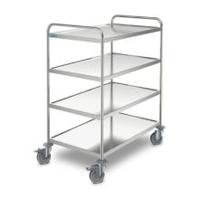 Stainless steel serving trolley Hupfer SW 10x6/4 4 layers 4 swivel wheels and 2 with brake product photo