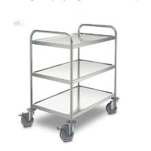 Stainless steel serving trolley Hupfer SW 6x4/3 3 layers 4 swivel wheels, 2 with product photo