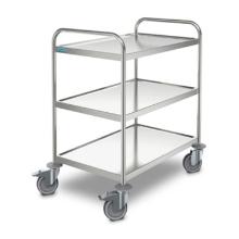 Stainless steel serving trolley Hupfer SW 10x6/3 3 layers 4 swivel wheels and 2 with brake product photo