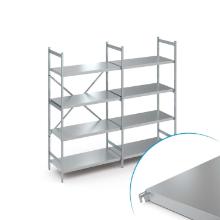 Stainless steel shelf standard 5 Hupfer with closed shelf 267.5x50x160 cm grey product photo