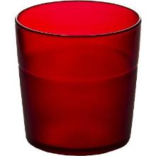 Reusable plastic frost glass PC 17 cl red photo du produit