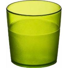 Reusable plastic frost glass PC 17 cl green product photo