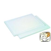 Plastic cutting board with gully 53x32.5x1.5 cm white product photo