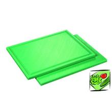 Plastic cutting board with gully 53x32.5x1.5 cm green product photo